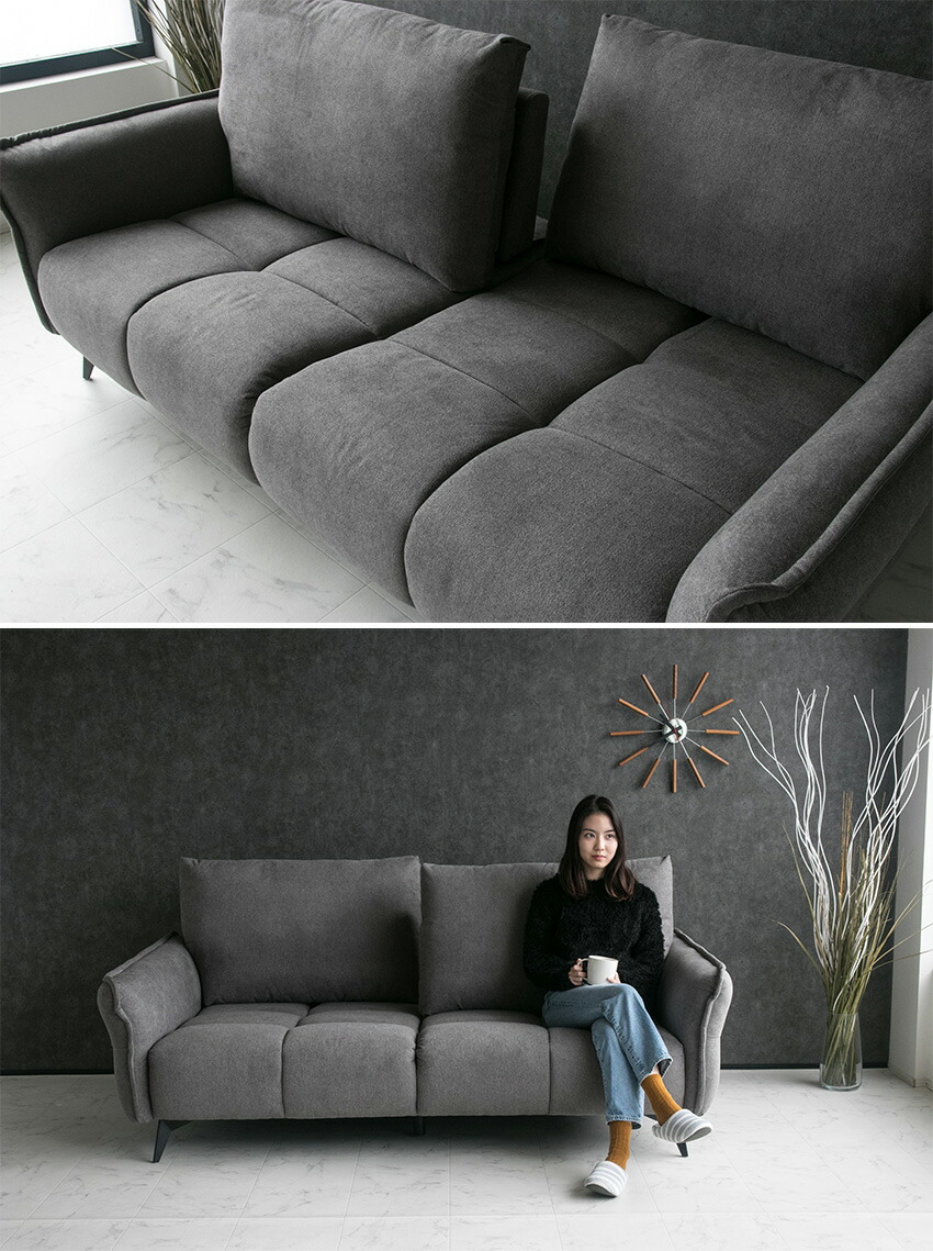 楽天市場】【送料無料】 ソファー ファブリック 3人掛け 2人掛け 布