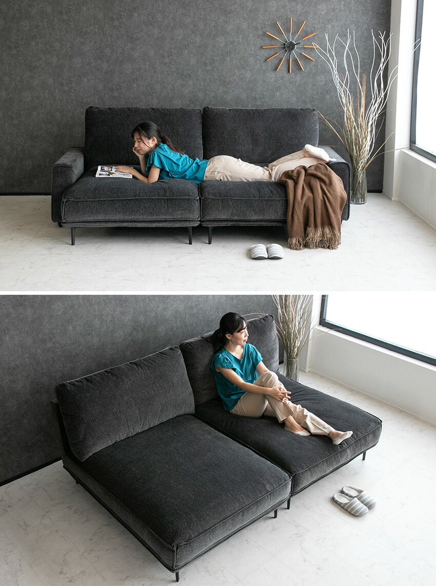 楽天市場】【送料無料】 ソファー ディープソファ ファブリック 3人