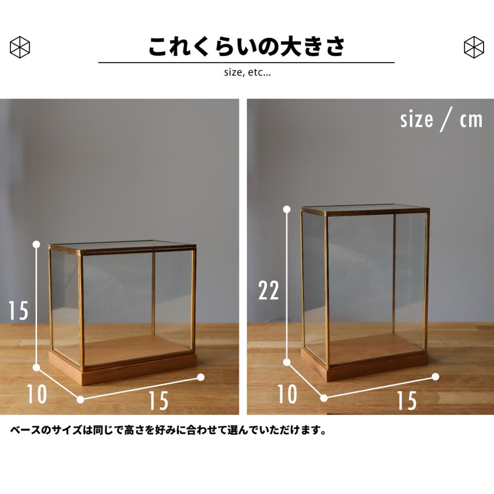 楽天市場】レビュー特典あり ディスプレイケース 真鍮 ガラス