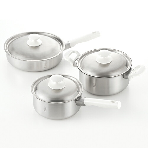 楽天市場】BON 2層鋼 鍋＆蓋付フライパン3点セット (BO-30) IH対応