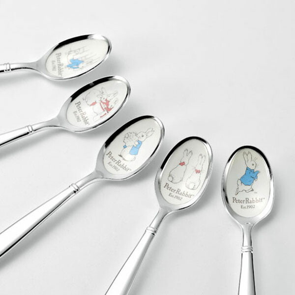 楽天市場】ピーターラビット 七宝スプーン 5本セット 銀仕上げ (PR
