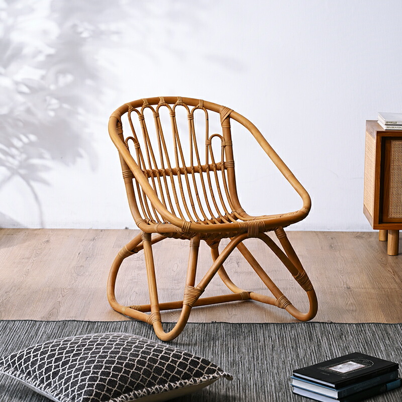 楽天市場】ラタンチェア 皮付き ラタン アジアン チェア パーソナル