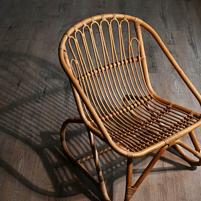 楽天市場】ラタンチェア Lサイズ 皮付きラタン アジアン パーソナル