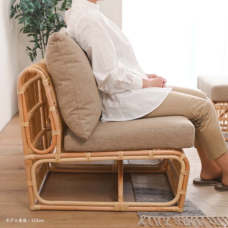 楽天市場】アジアン家具 ラタンソファ ラタンチェア 1人掛けソファ