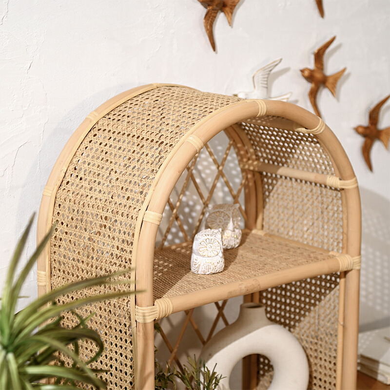 楽天市場】アジアン家具 ラタン チェスト オープンラック ラタンラック