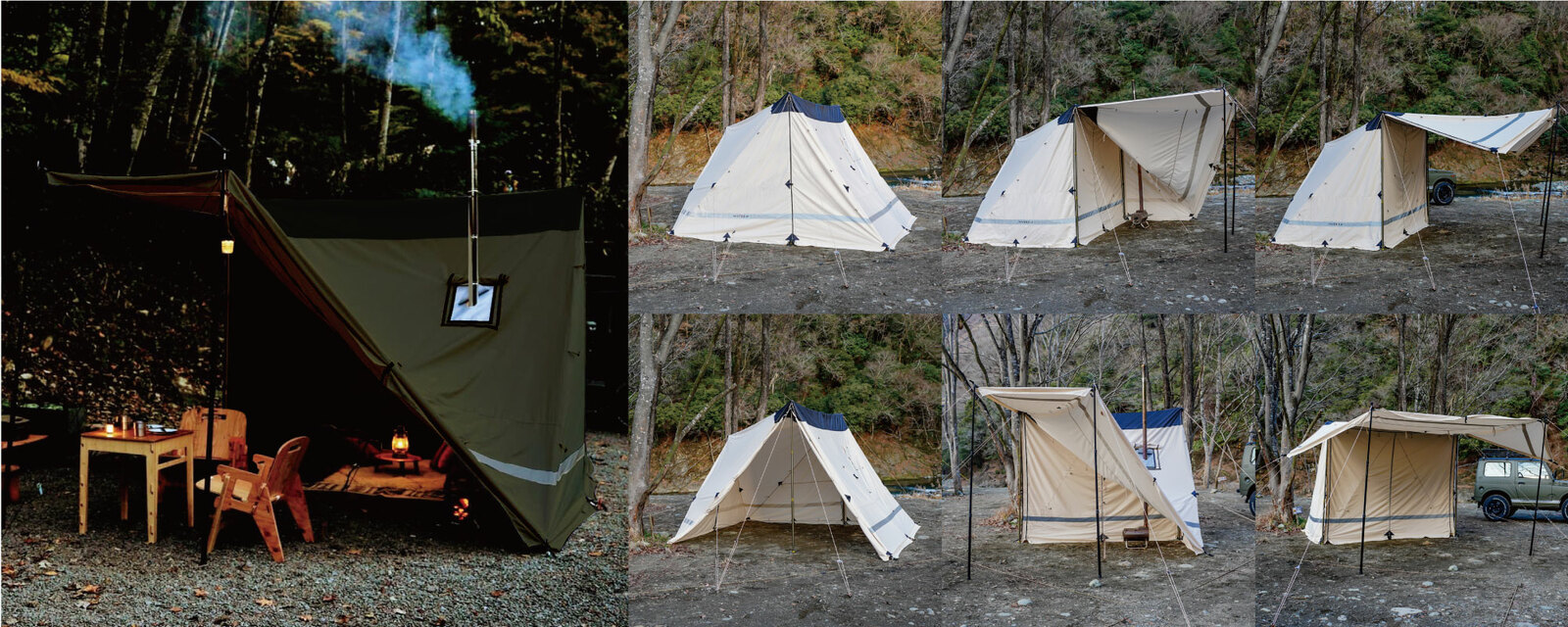 楽天市場】YOKA CABIN本体 アイボリー ダークカーキ ベイカーテント