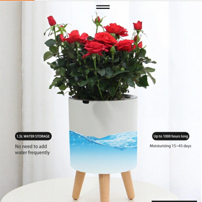 楽天市場】三脚 底面給水 おしゃれ プランター 鉢 ポット 水槽 観葉