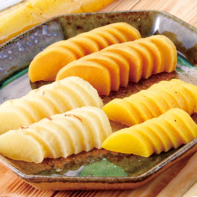 楽天市場】国産つるし三色たくあん 4セット 沢庵 たくあん漬物