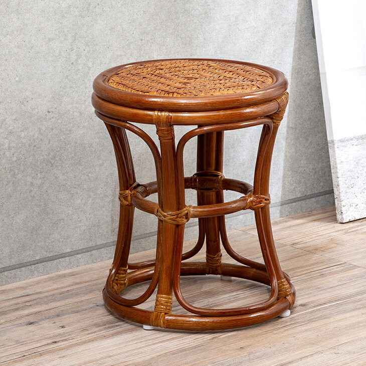 楽天市場】NEW天然籐スツール ラタンスツール スツール椅子 丸 椅子