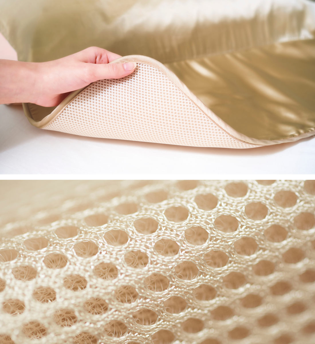 楽天市場】枕カバー シルク100％ シャンパンゴールド ロングパッド付き