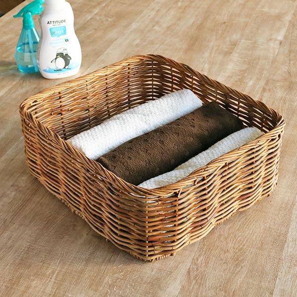 楽天市場】バスケット アラログ 収納 幅45×奥行40×高さ17cm ラタン 籐