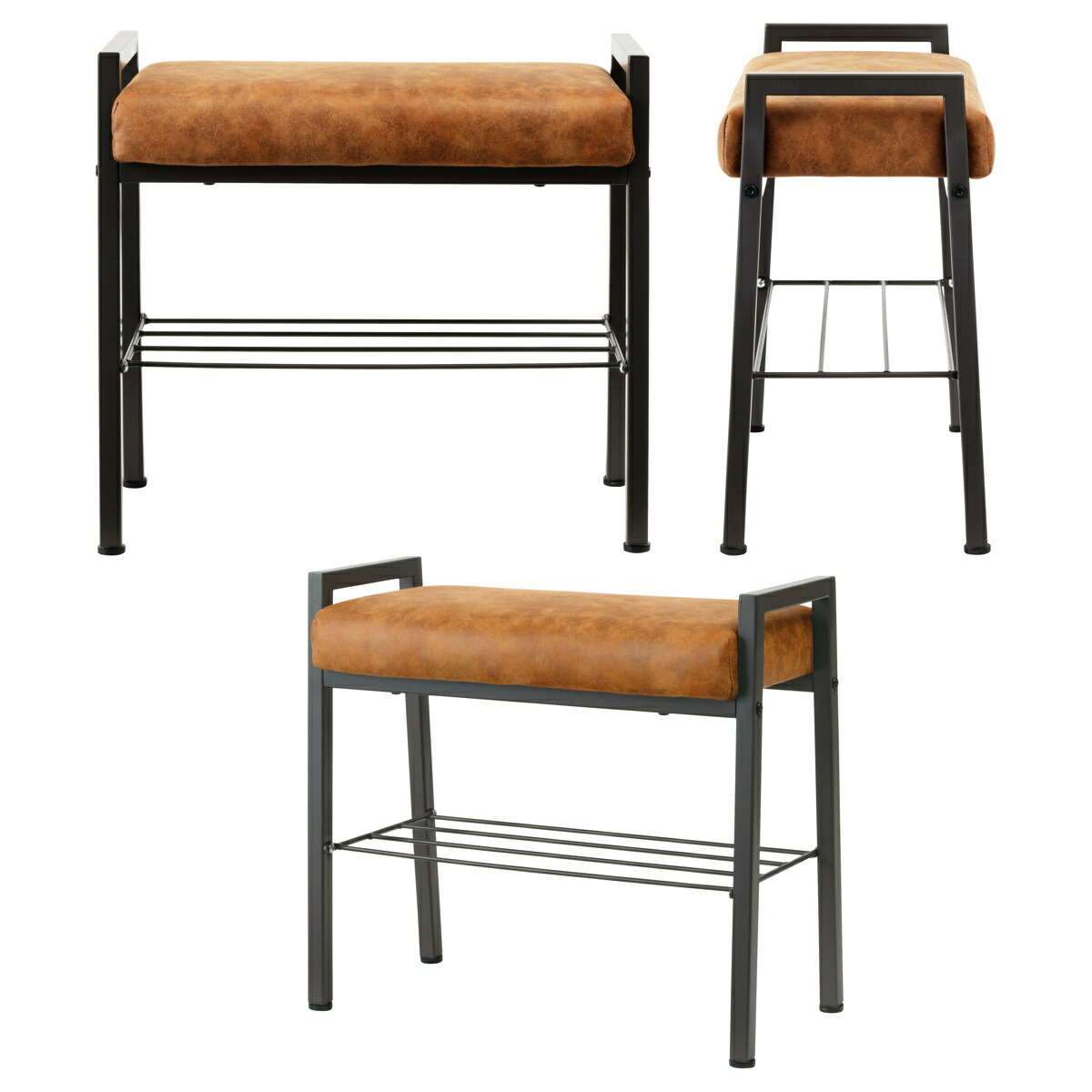 楽天市場】スツール 座面高43cm 幅50cm クロスレザー （ デスクチェア