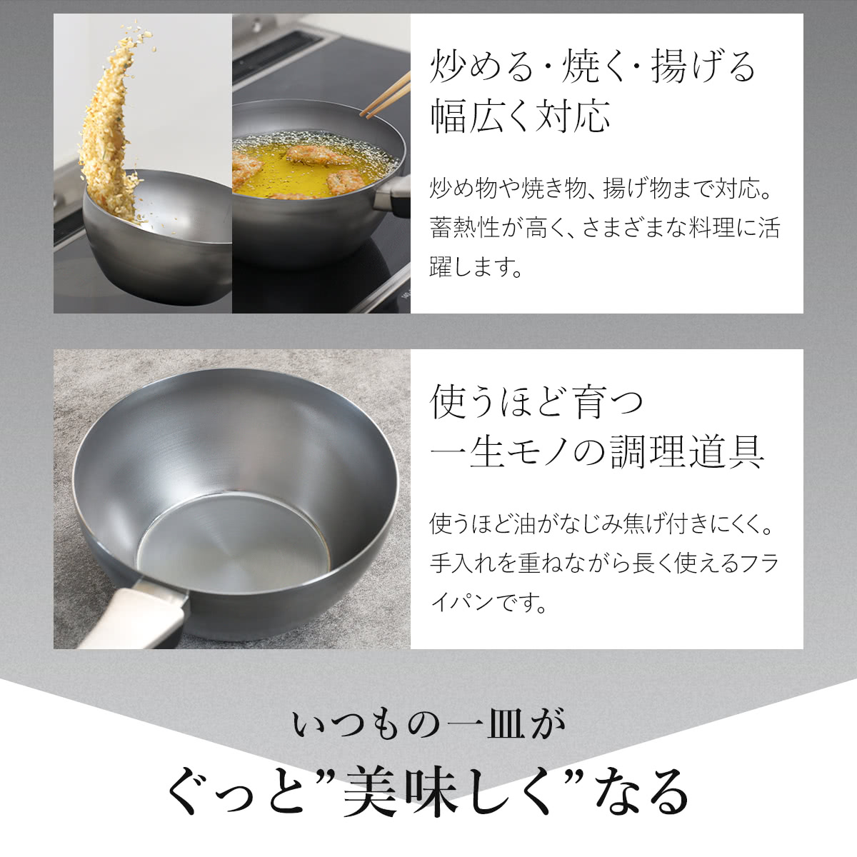 楽天市場】鉄フライパン 20cm 深型 IH対応 「F.」 藤田金属×近畿大学