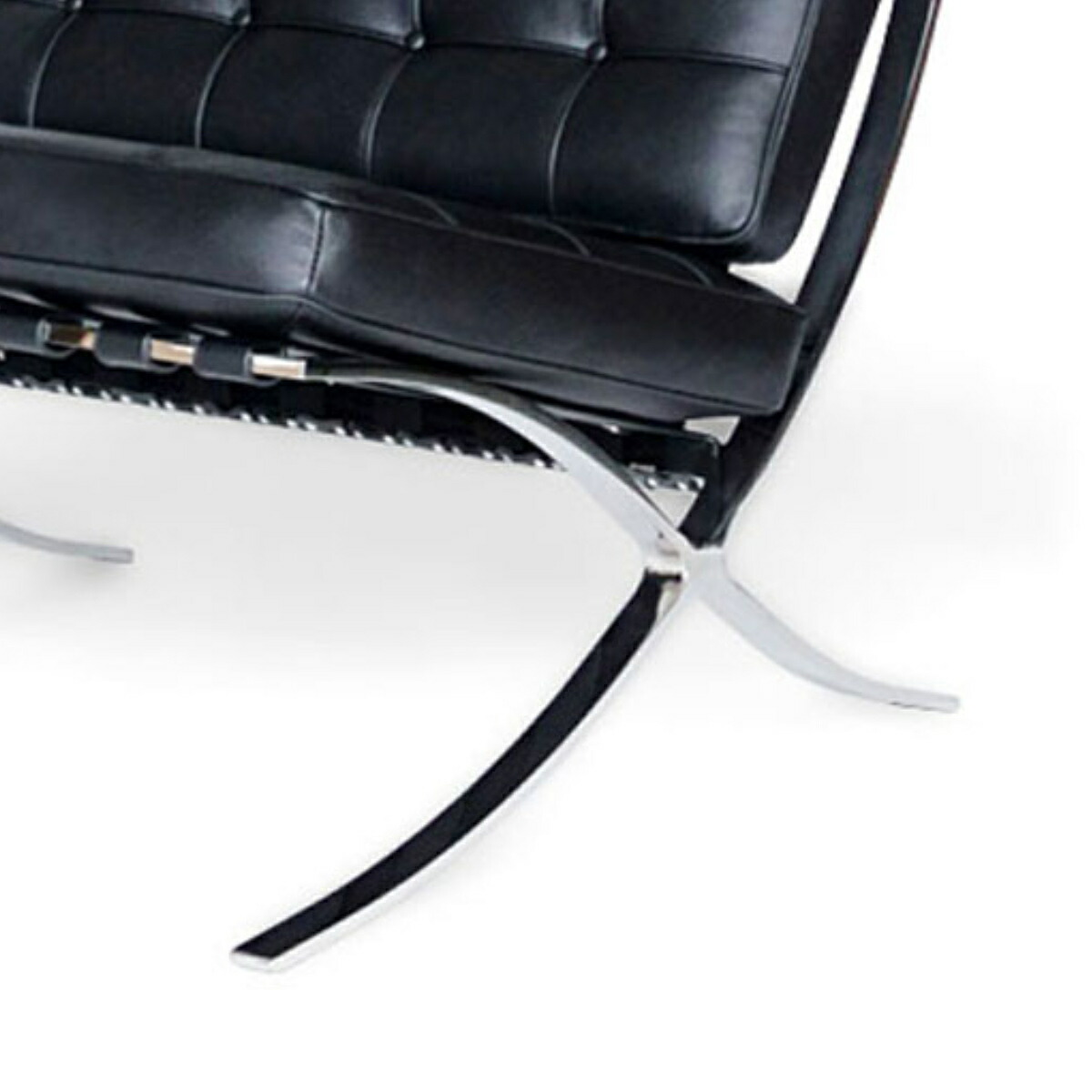 楽天市場】リビングチェア 座面高47cm 本革 バルセロナチェア （ 王様