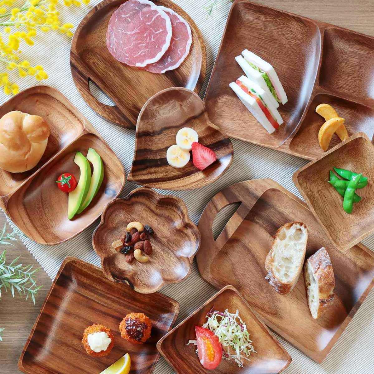 楽天市場】プレート 25cm ラウンド アカシア 食洗機対応 （ 木製