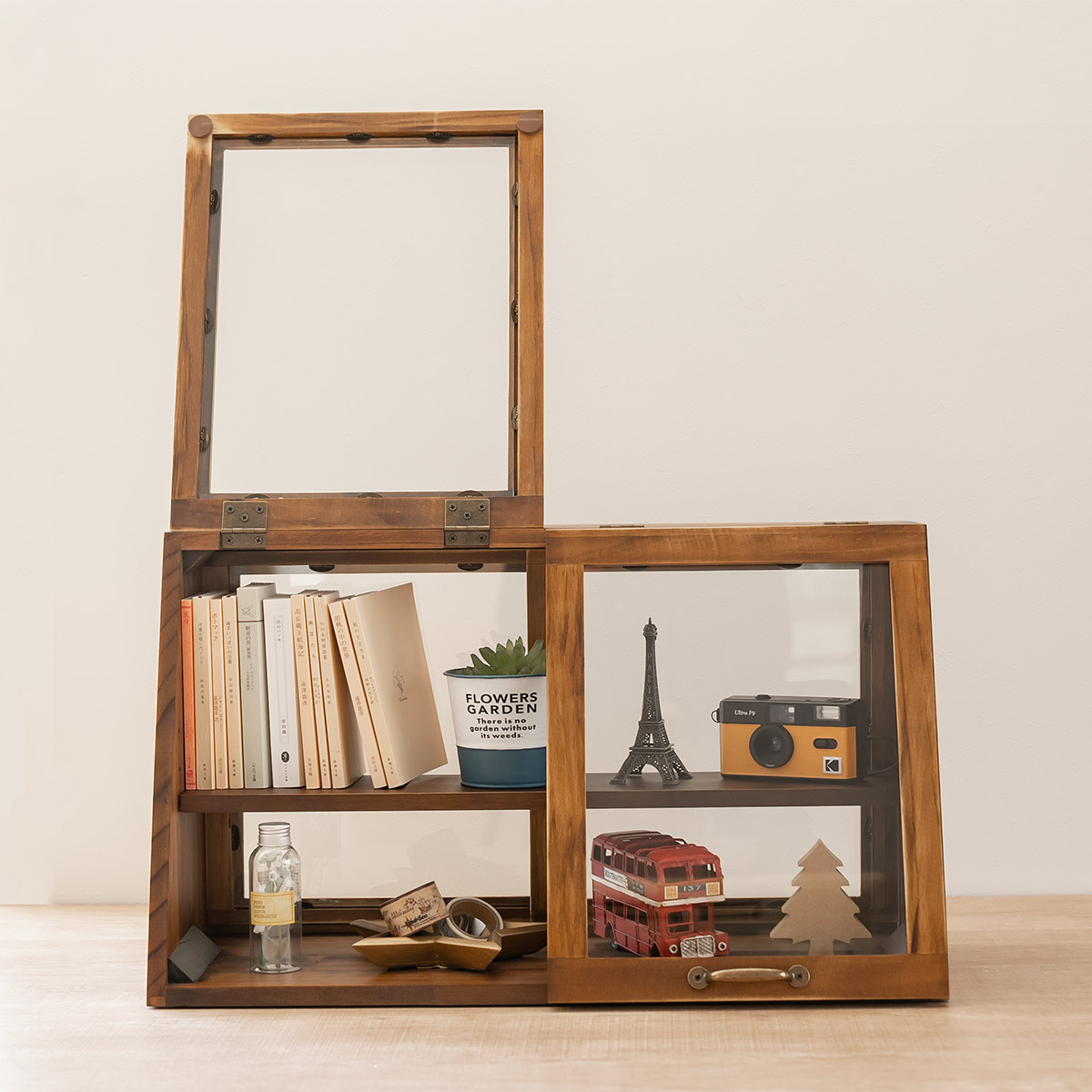 楽天市場】ガラスケース 幅60cm 2段 カウンター上収納 可動棚 ラック