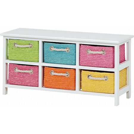 楽天市場】ランドリーチェスト 収納チェスト 編みかご ワイド 2段