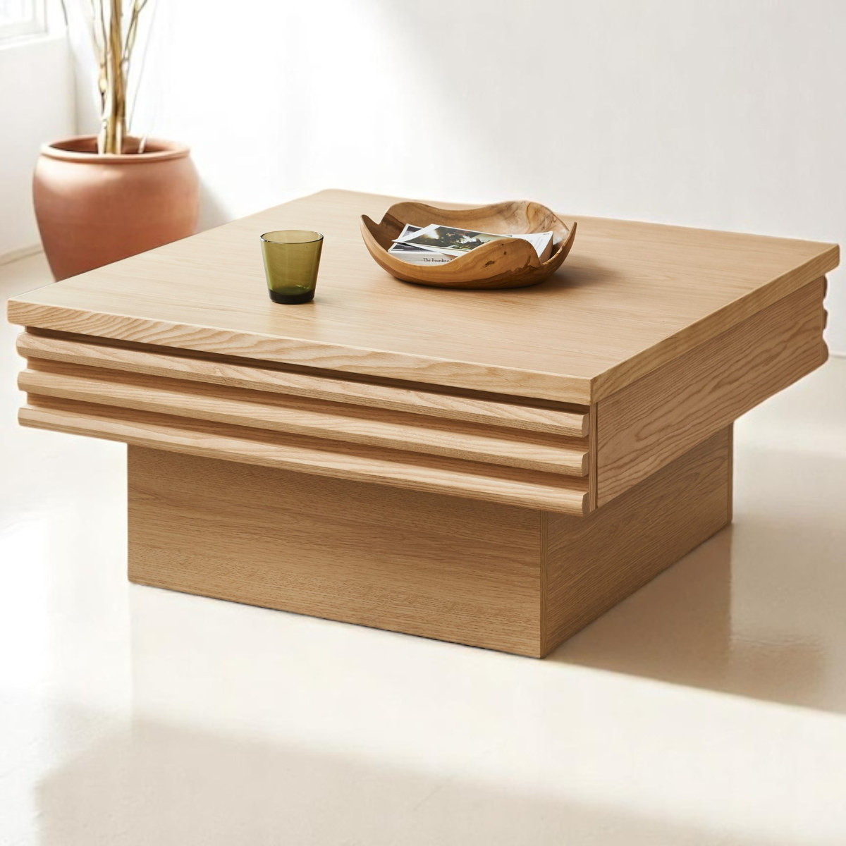 楽天市場】リビングテーブル 高さ37cm 天板正方形 引出し付 センター