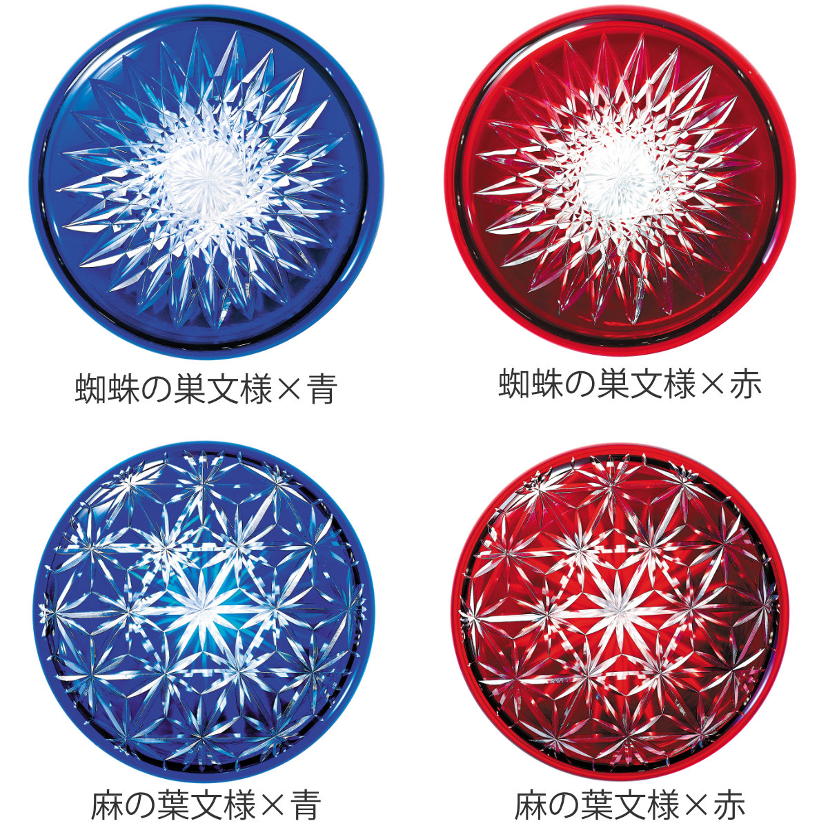 楽天市場】廣田硝子 シャーレ （ 蜘蛛の巣文様 麻の葉文様 ガラス 日本