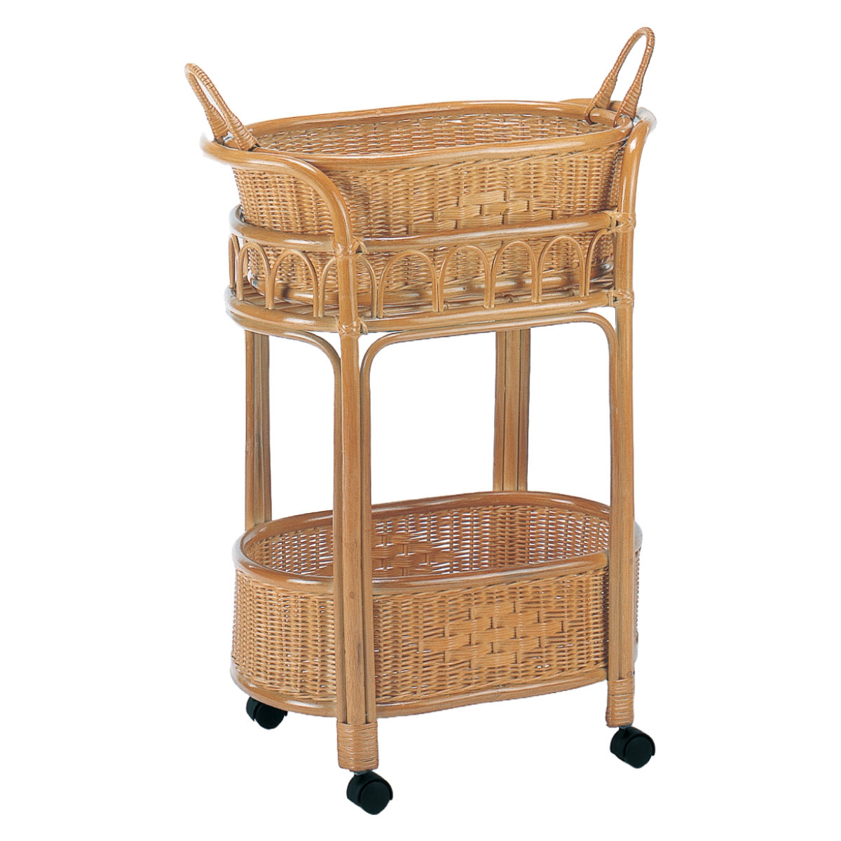 楽天市場】洗濯かご ランドリーラック 2段 ラタン バスケット