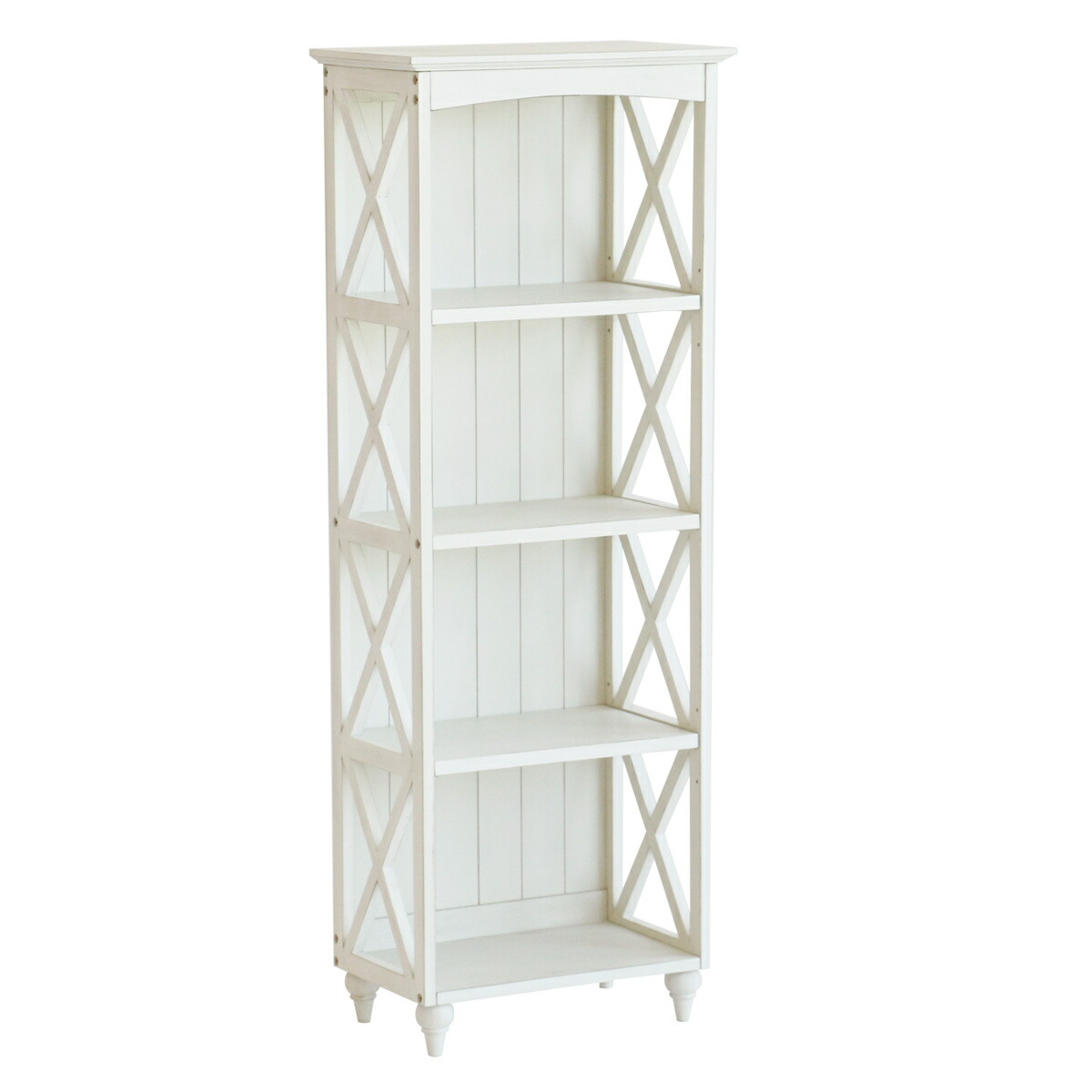 楽天市場】ラック 4段シェルフ 天然木 フレンチカントリー調 ine 幅