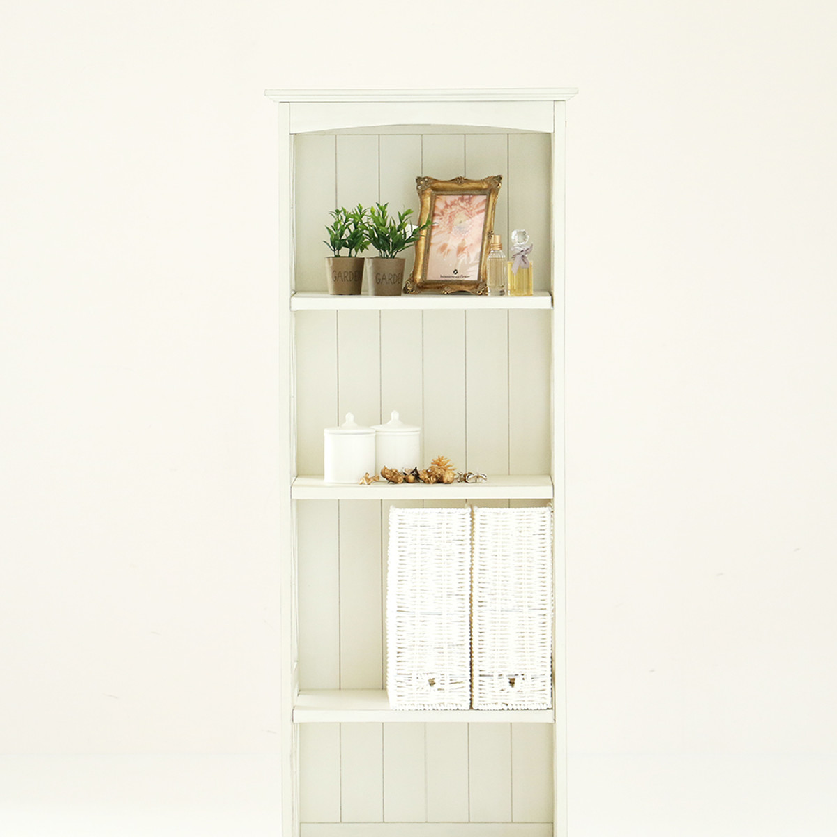 楽天市場】ラック 4段シェルフ 天然木 フレンチカントリー調 ine 幅