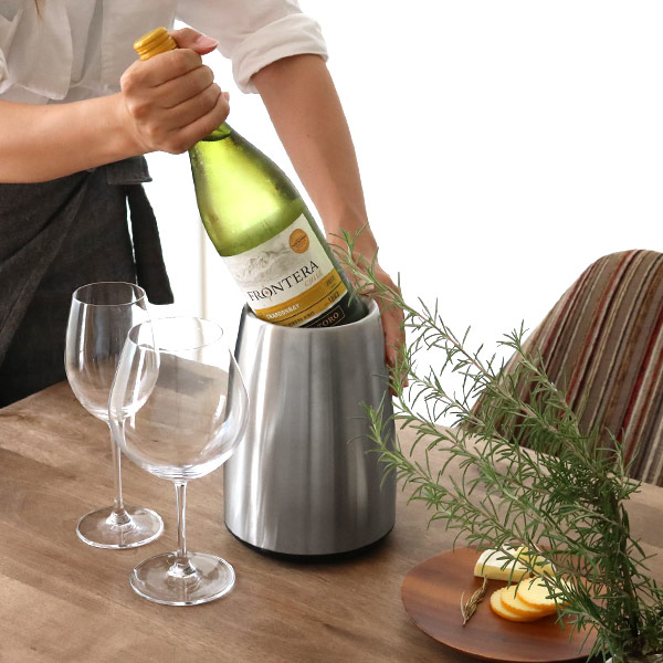 楽天市場】ワインホルダー vacuvin ワインクーラー ステンレス 卓上用