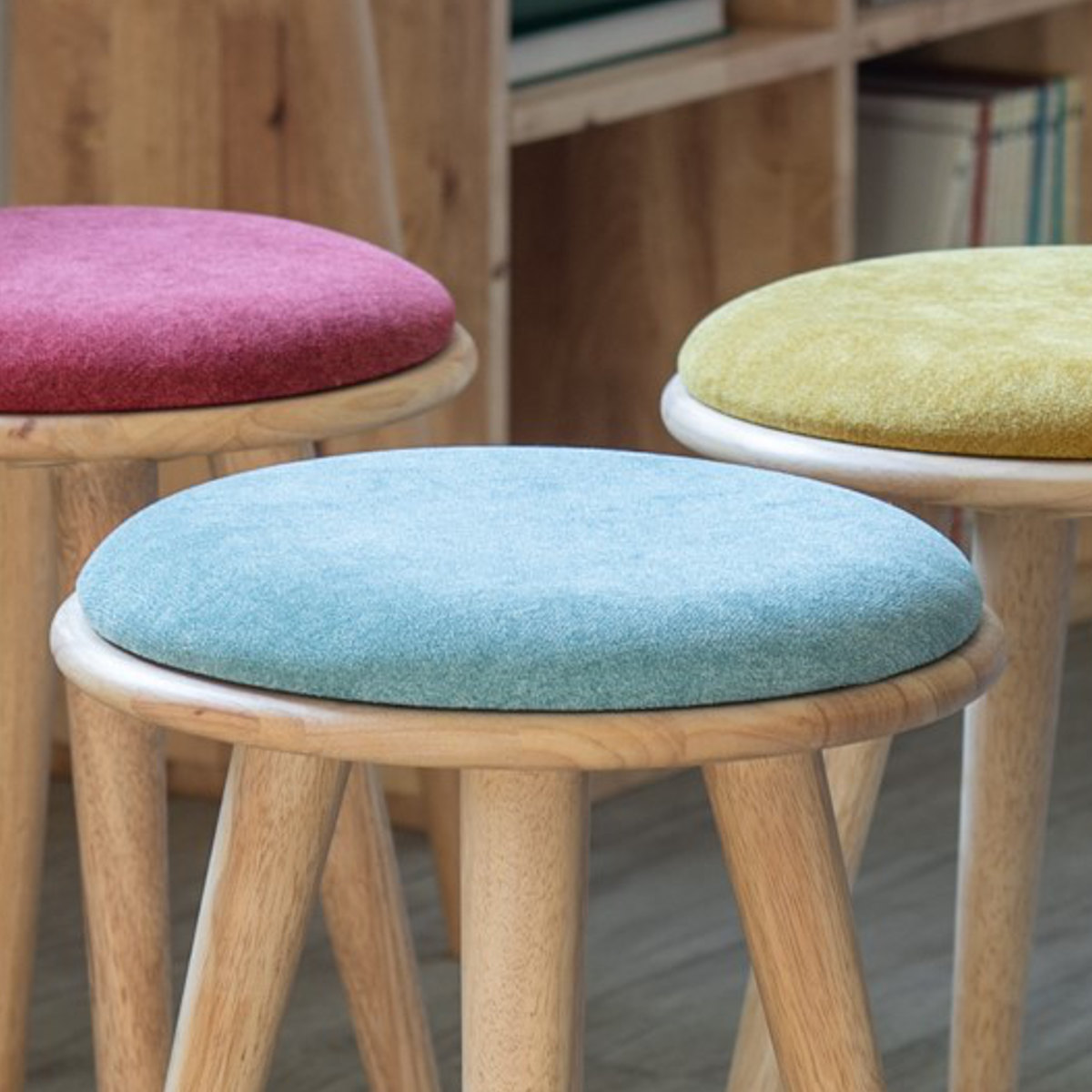 楽天市場】スツール 高さ50cm 円型 置きクッション 起毛生地 ボア生地