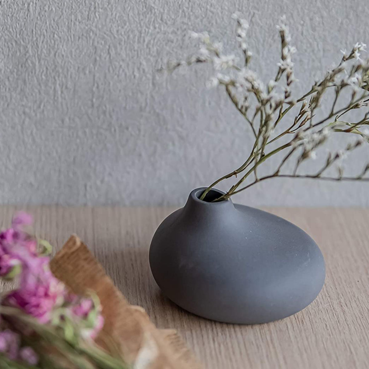 楽天市場】花瓶 AYAフラワーベース フラット 陶器 （ 花びん 花器