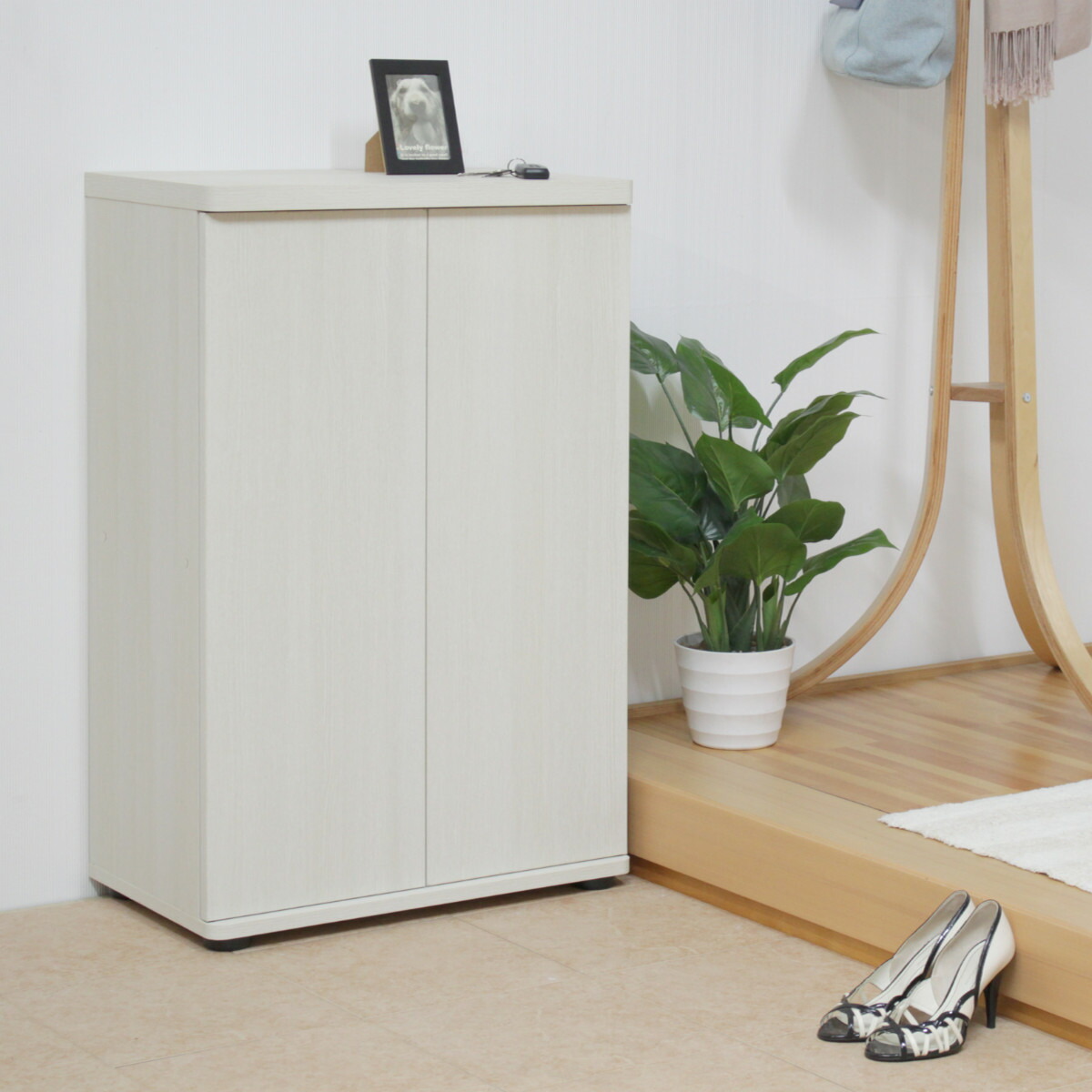 楽天市場】下駄箱 幅59.5cm 6段 可動式 木製 （ シューズボックス 収納