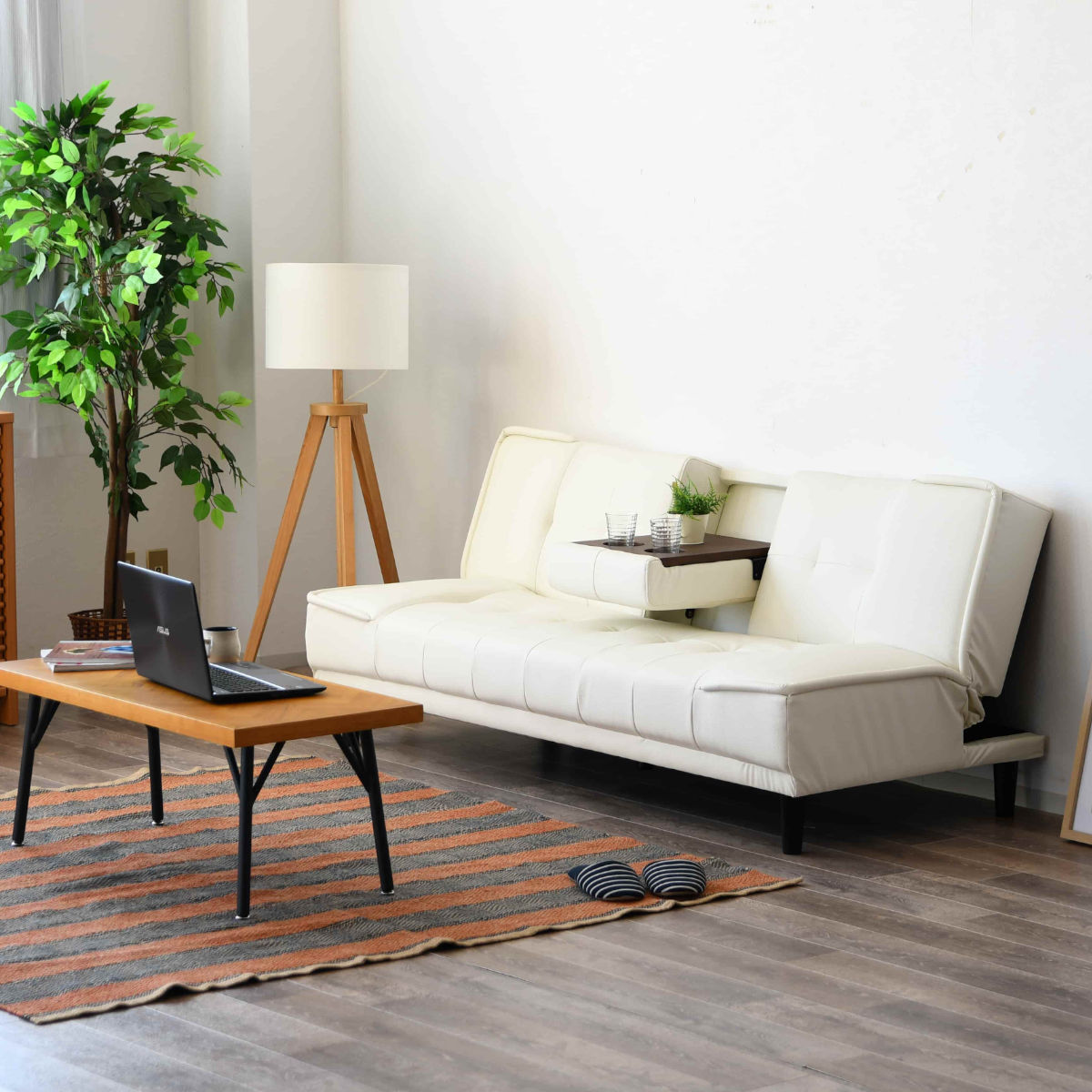 楽天市場】ソファベッド 幅183cm ドリンクホルダー付 ウイング