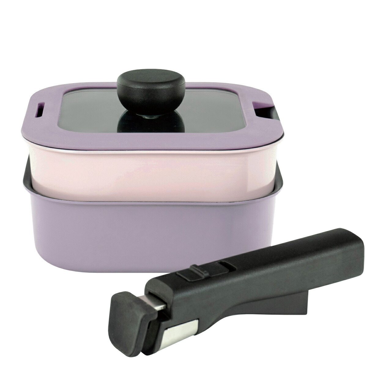 楽天市場】フライパン・鍋 4点セット 16cm IH対応 角型 着脱ハンドル式