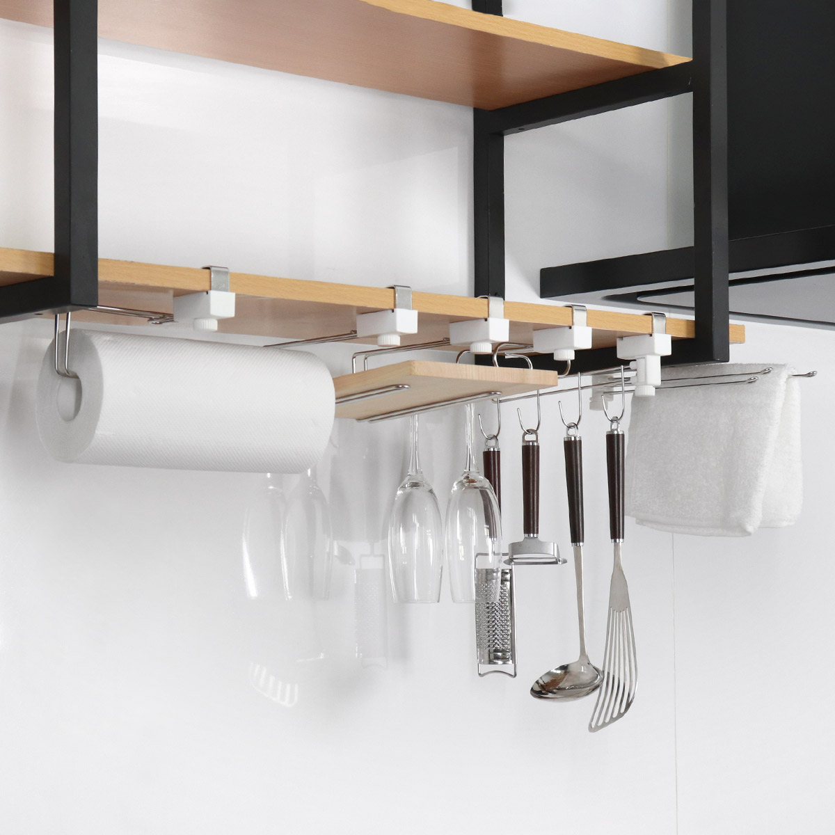 楽天市場】ワイングラスホルダー 吊戸下はさみ用ワイングラスホルダー