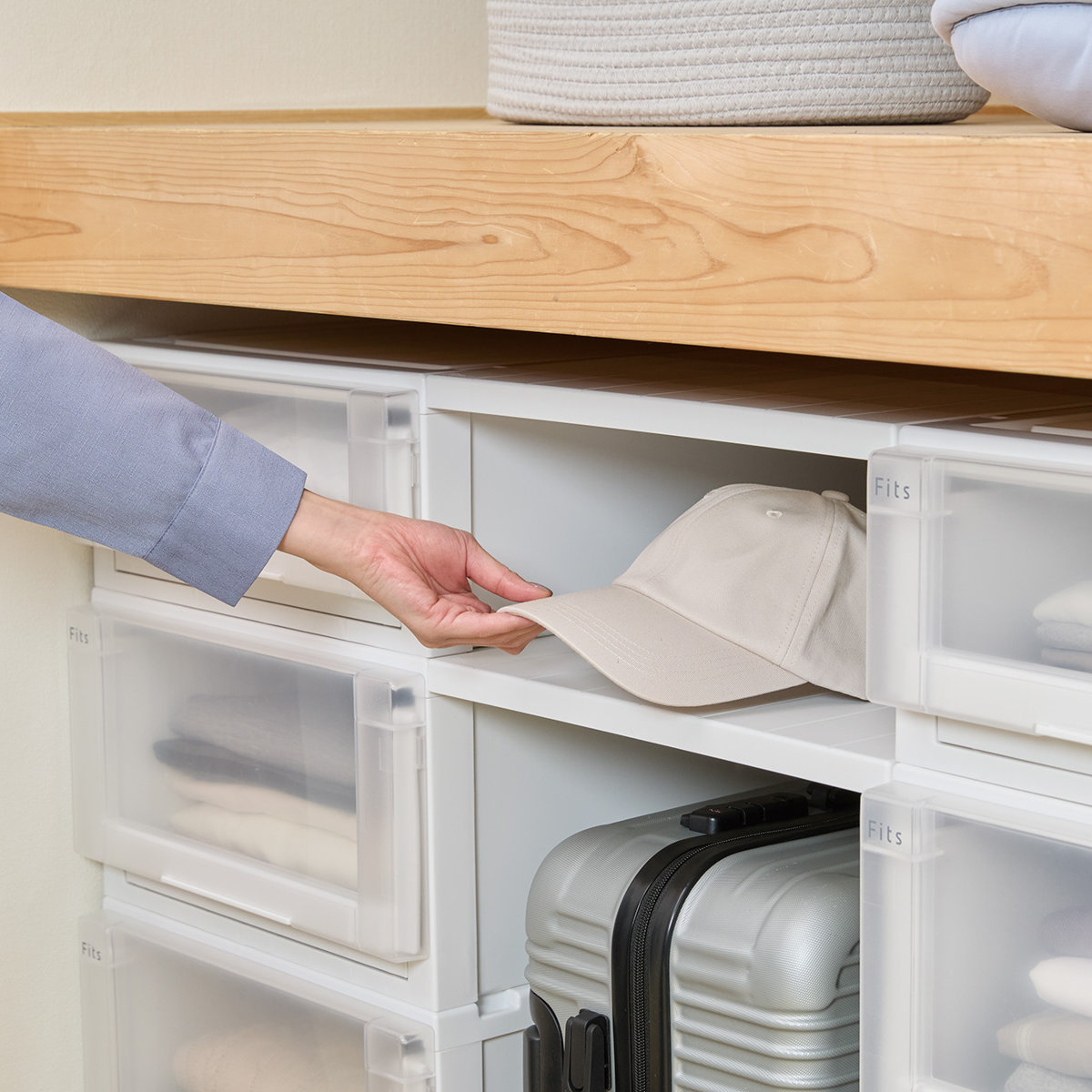 楽天市場】収納ケース 4個セット 幅39×奥行74×高さ30cm Fits フィッツ