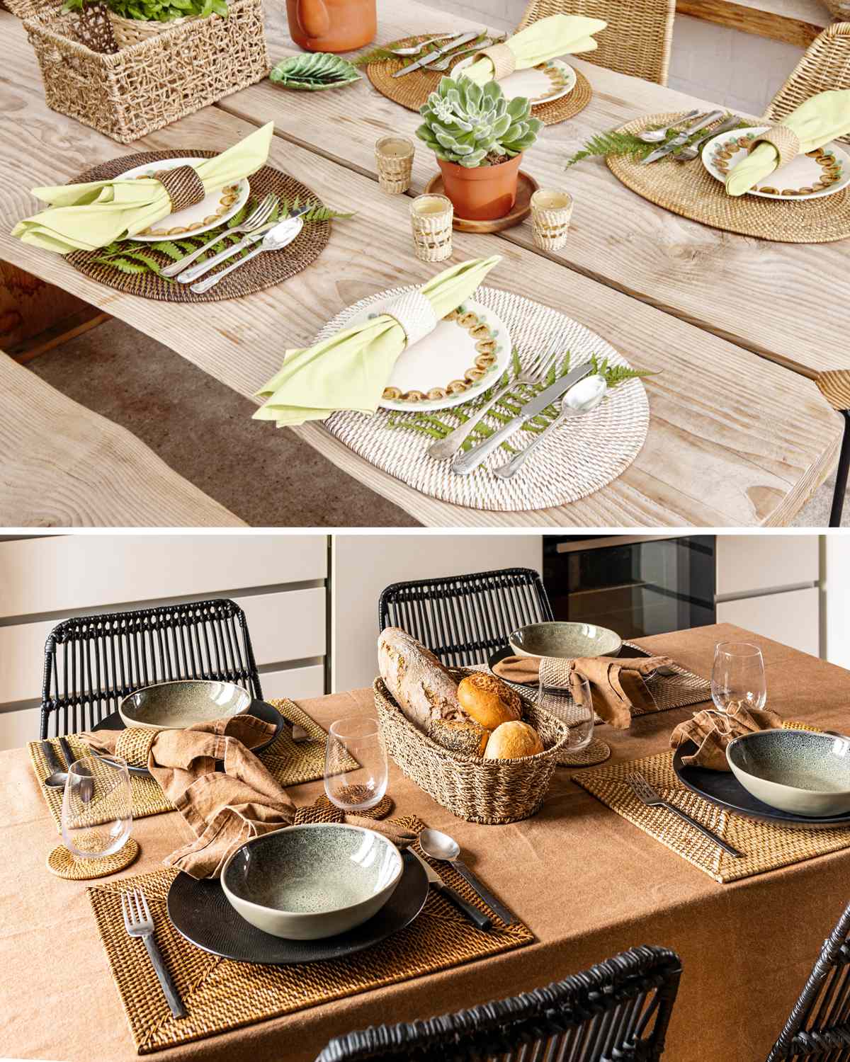 楽天市場】ランチョンマット 4枚セット ラタン プレイスマット