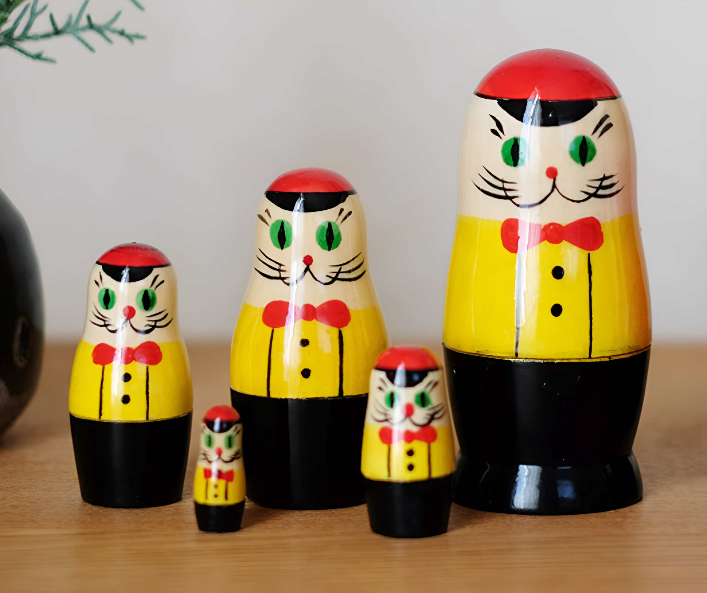 楽天市場】マトリョーシカ Semyon cat Matyoshka Black 5pcs （ セ