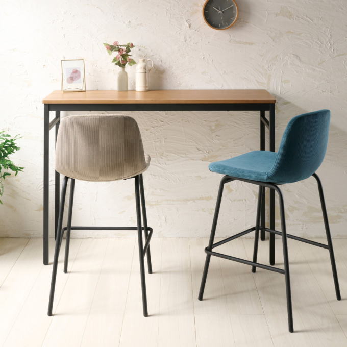 楽天市場】【SALE ポイント5倍】カウンターチェア 1人用 コーデュロイ