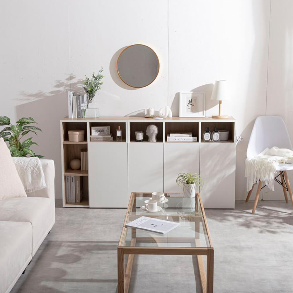 韓国インテリア バイカラーキャビネット 96cm幅 楽天市場】バイカラー