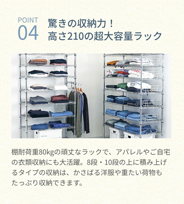 楽天市場】☆P5倍☆ ルミナス スチールラック 幅60 奥行46 高さ210 8段