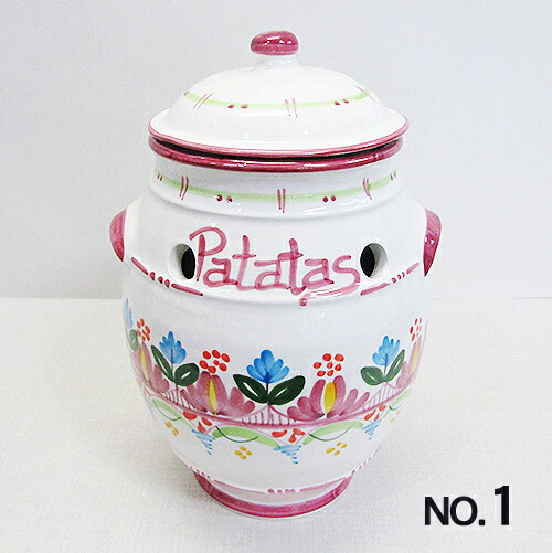 楽天市場】□スペイン陶器□【送料無料】ハエンじゃがいも保存用壺型