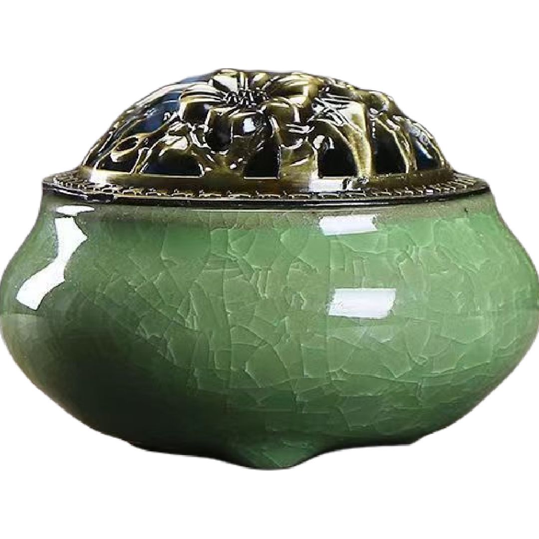 楽天市場】送料無料 香炉 蓋付き おしゃれ 丸型 陶器 セラミックス