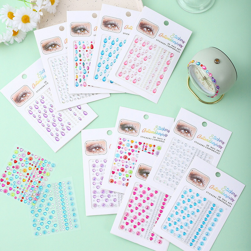 楽天市場】送料無料 シール ラインストーンシール ステッカー 3D