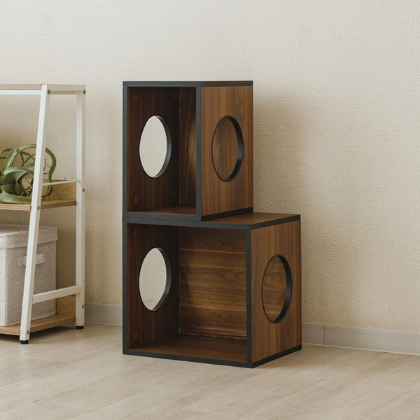 楽天市場】ルミナス 積み重ねられる穴あきボックス ブラウン ボックス