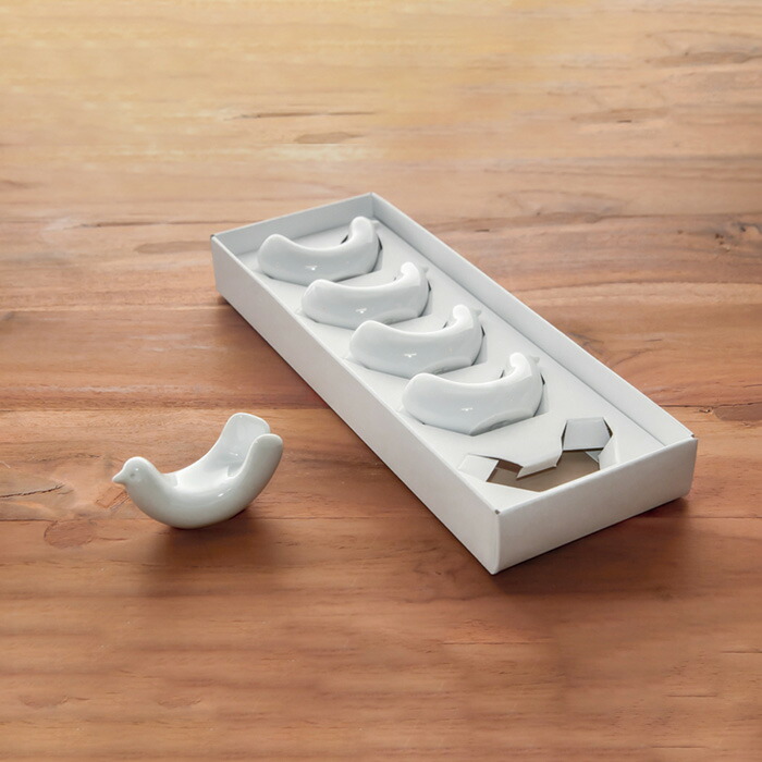 楽天市場】白山陶器 とり型 箸置揃 5客セット 白磁 / HAKUSAN / 和食器