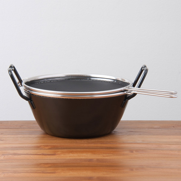 楽天市場】ラバーゼ 鉄揚げ鍋22cmセット / la base / 揚げ鍋 フライ鍋