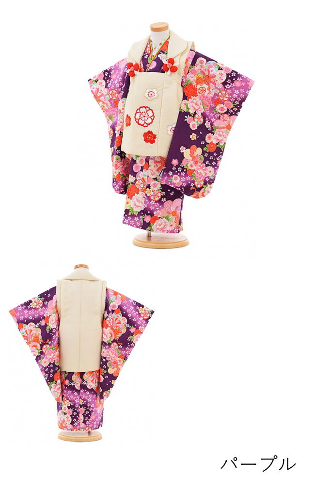 楽天市場】【京都 花ひめ】【色が選べるフルセット】七五三 着物 3歳