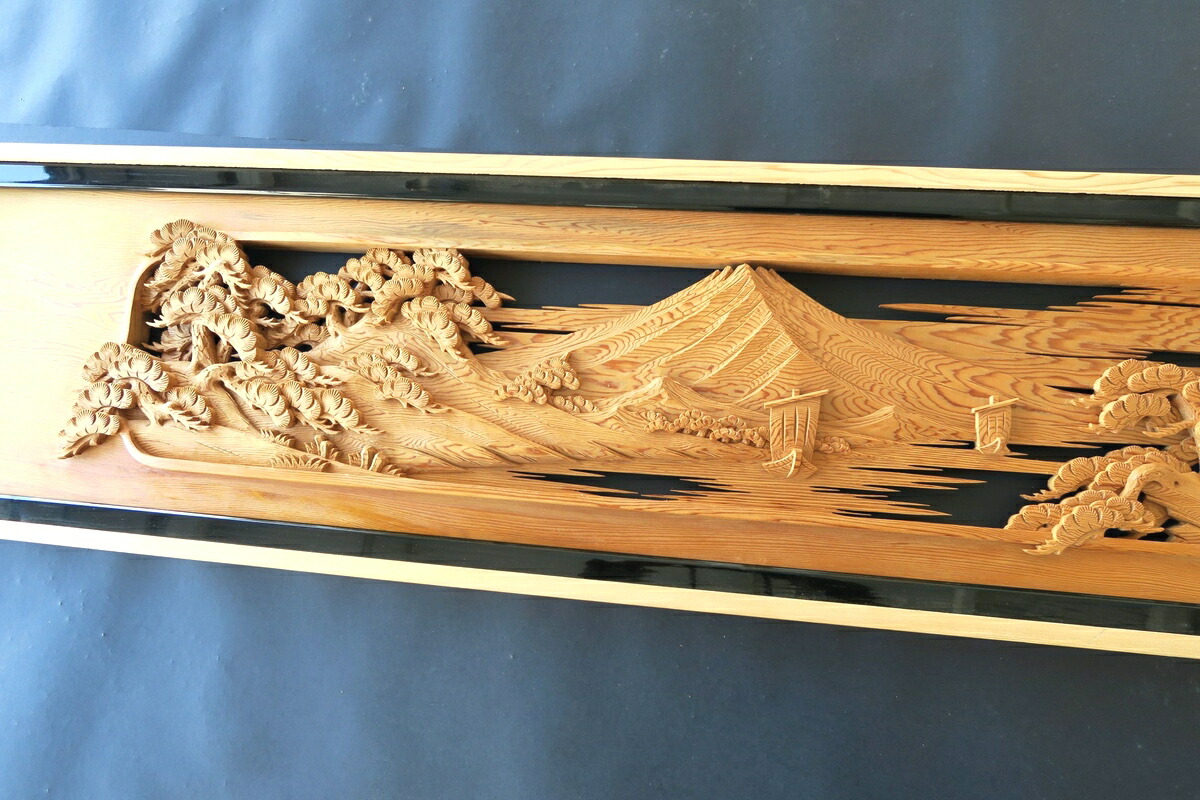 楽天市場】欄間 建具 【1点もの商品】【新品】 高級手彫り欄間2間1組