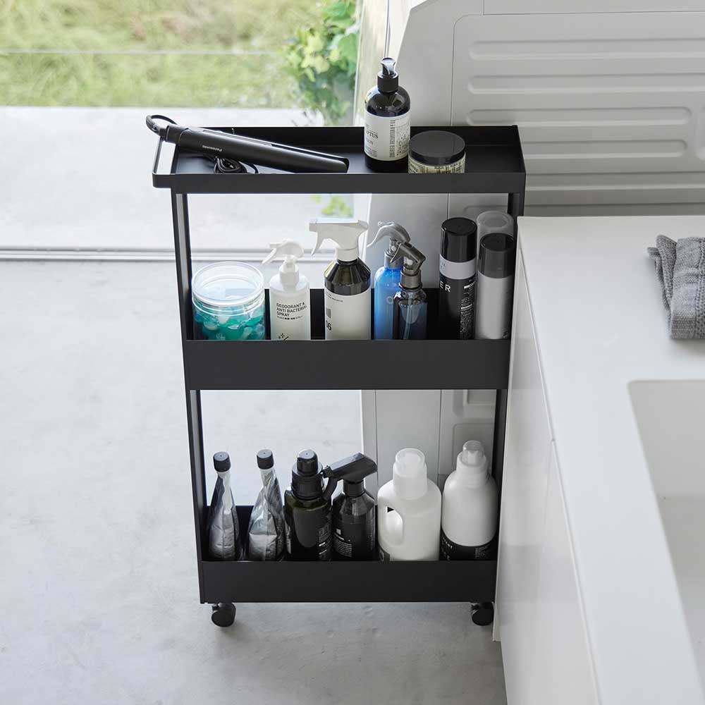 楽天市場】【3/5 全品ポイント5倍】キャスター付きスリムワゴン タワー