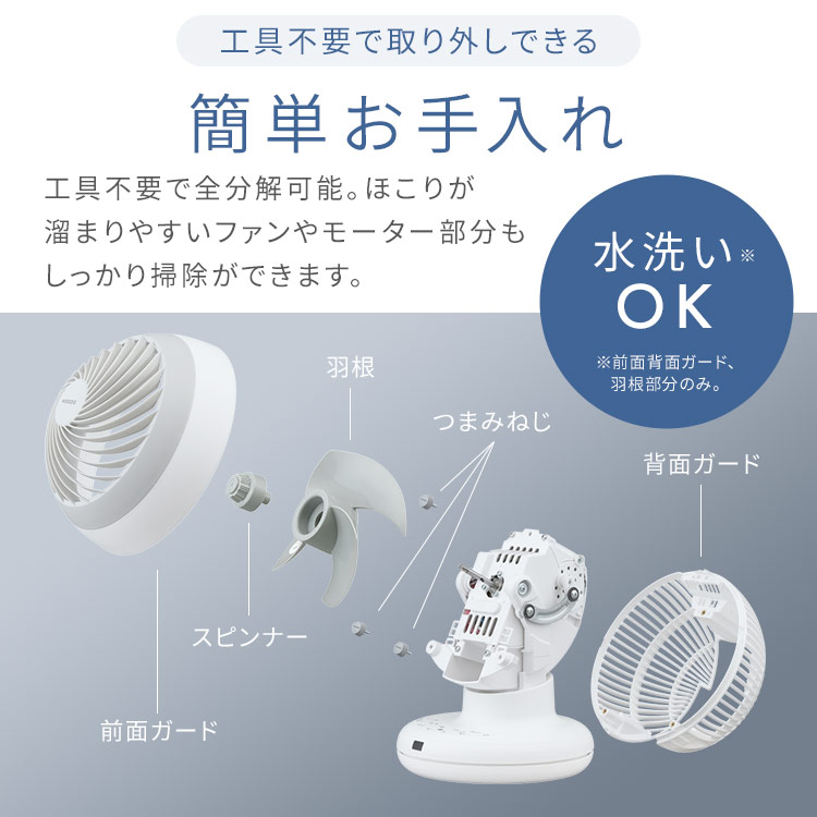 楽天市場】＼選べる2モデル／サーキュレーター DCモーター 洗える