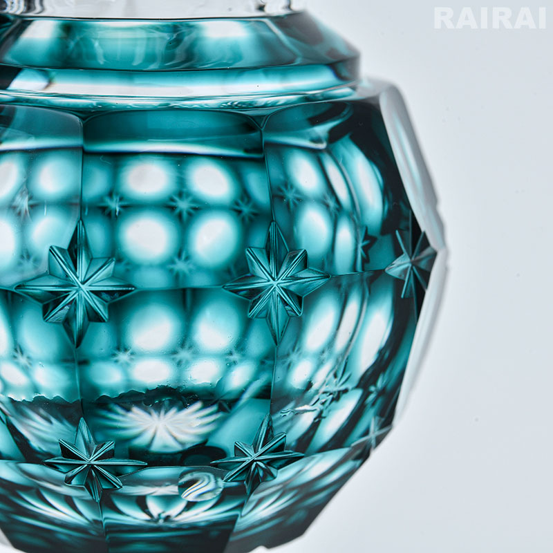 楽天市場】薩摩切子 花入れ 小 金赤 黄 藍 緑 創作 島津薩摩切子 薩摩